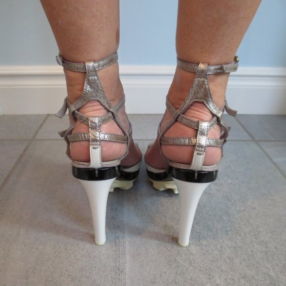 NIB CELINE Multi Strapped Complicated High Heel Sandals - Picture 6 of 16